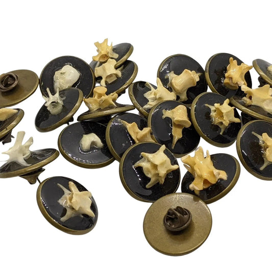 Bone Cameo Antique Bronze Button - Uniquely Morbid