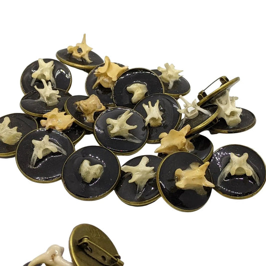 Bone Pin Bronze Cameo - Uniquely Morbid