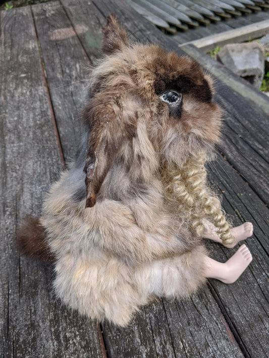 Charlie - Real Bunny Rogue Taxidermy Windup Music Player - Uniquely Morbid