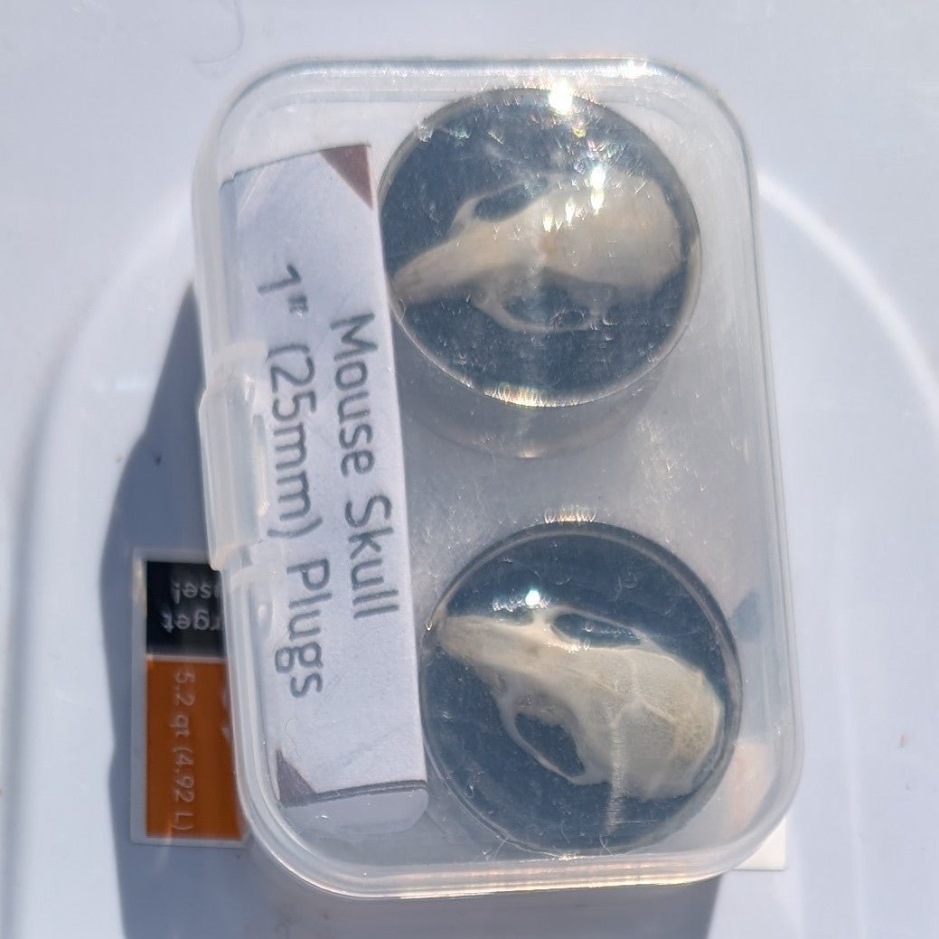 Mouse Skull Plugs 1in - Uniquely Morbid®