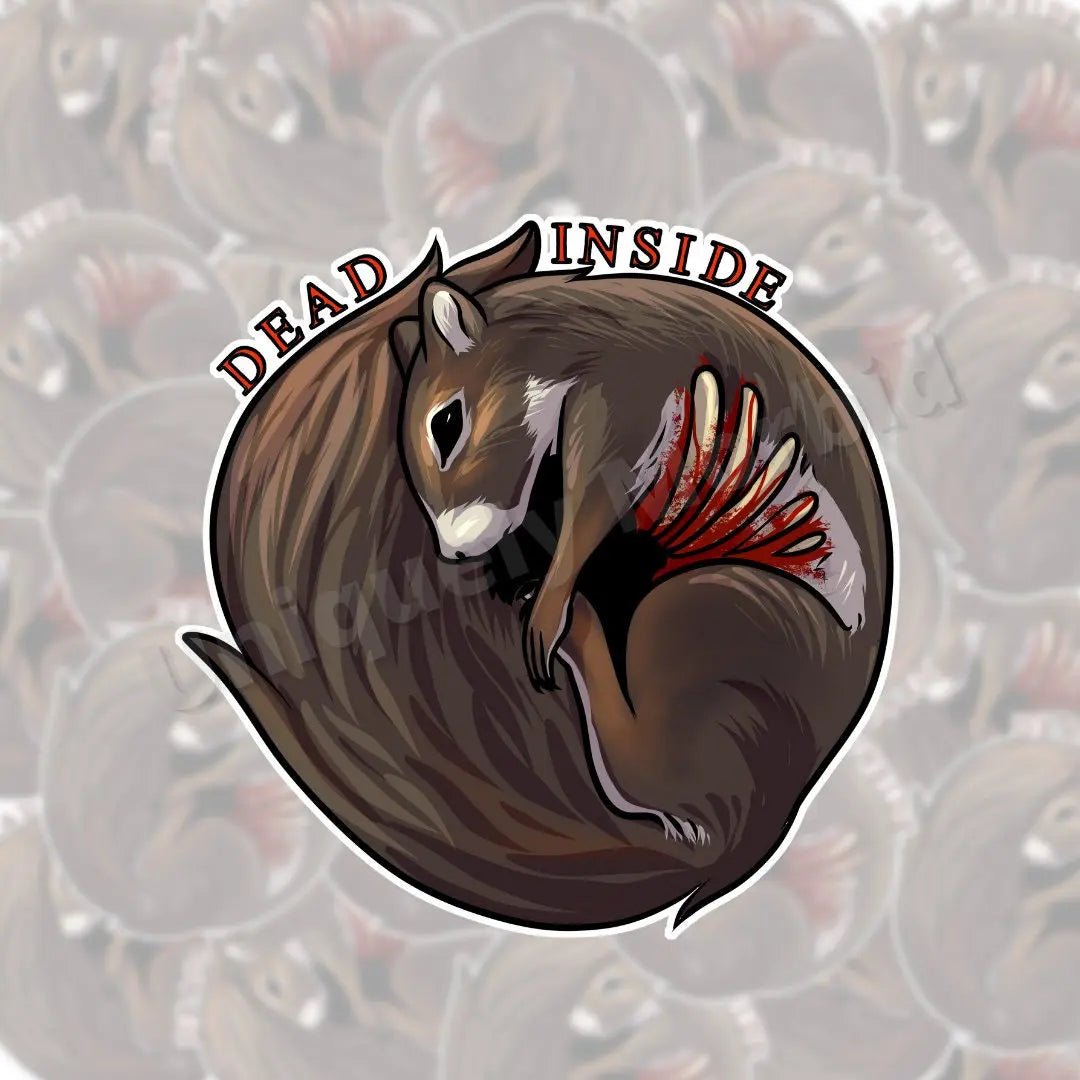 Dead Inside Die Cut Sticker - Uniquely Morbid