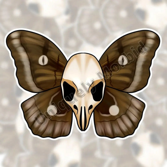 Rat Skull Moth Die Cut Sticker - Uniquely Morbid